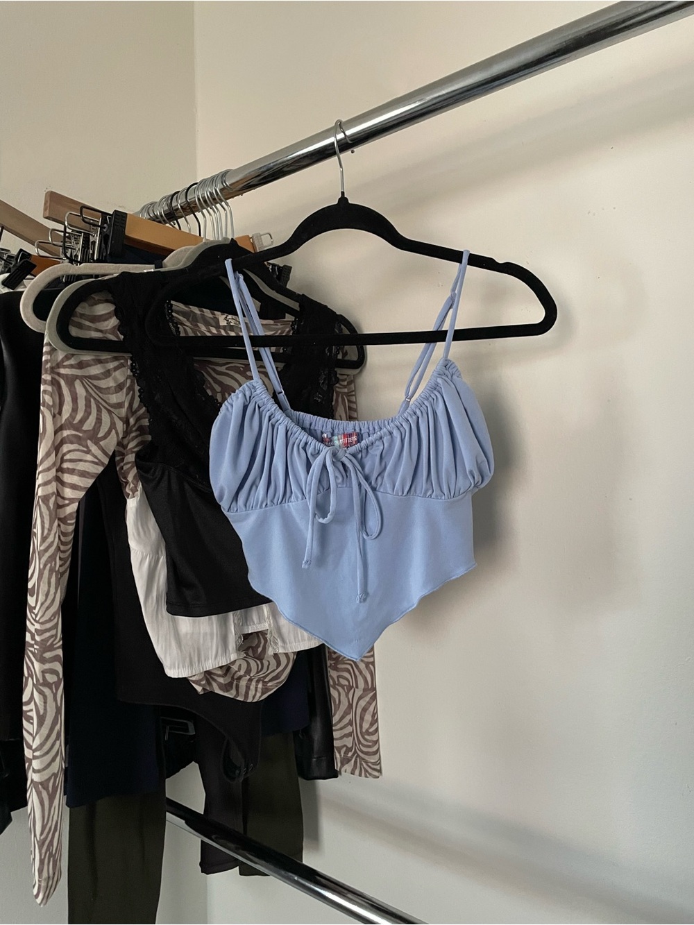 3/$15 Urban Outfitters Light Blue Crop Top
